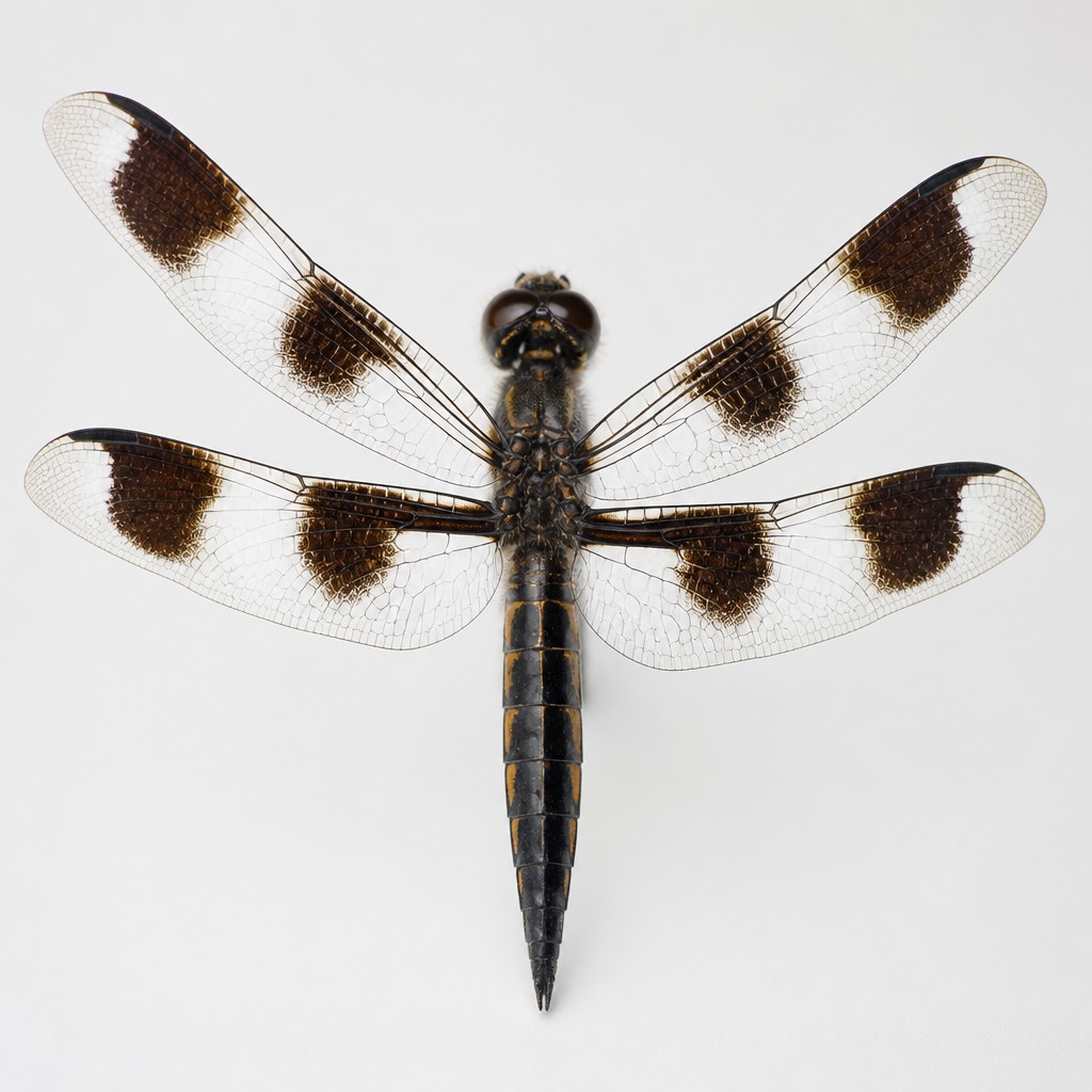 Twelve-spotted Skimmer (Libellula pulchella)