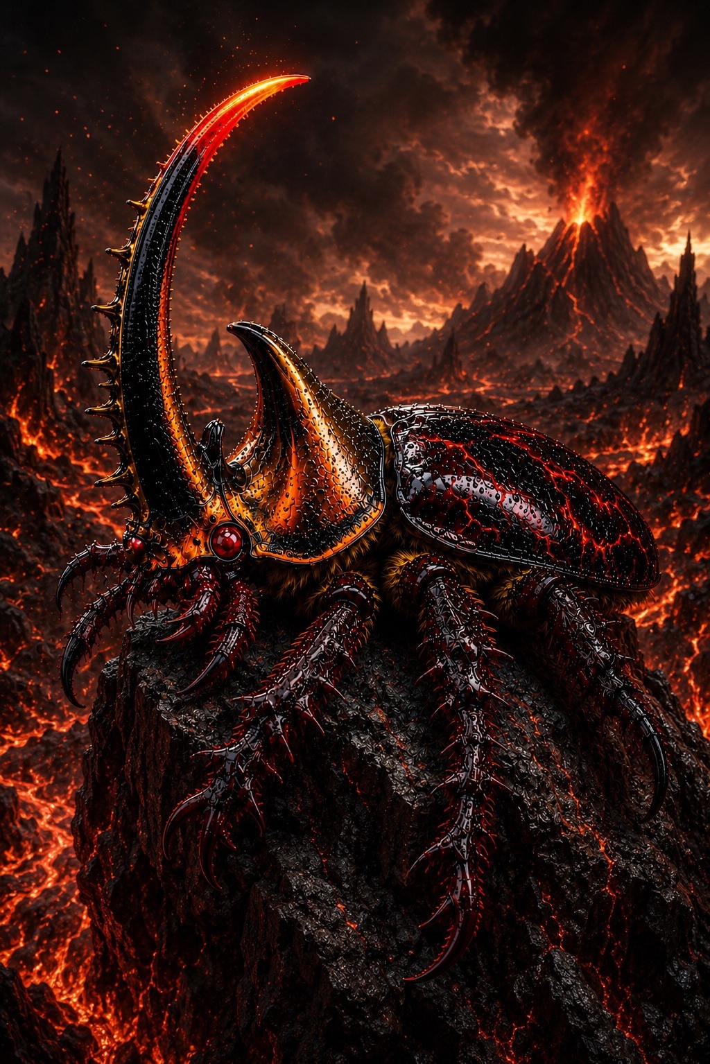 Magma Rhinoceros Beetle